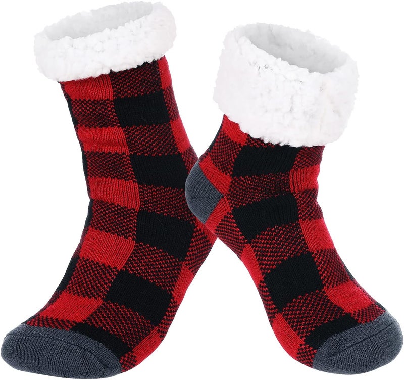 Chassic Sherpa Lined Slipper Socks for Women, Non-Slip Cozy Winter House Socks, Soft Fuzzy Socks, Christmas Gifts for Women & Ladies Stocking Stuffers - Image 1